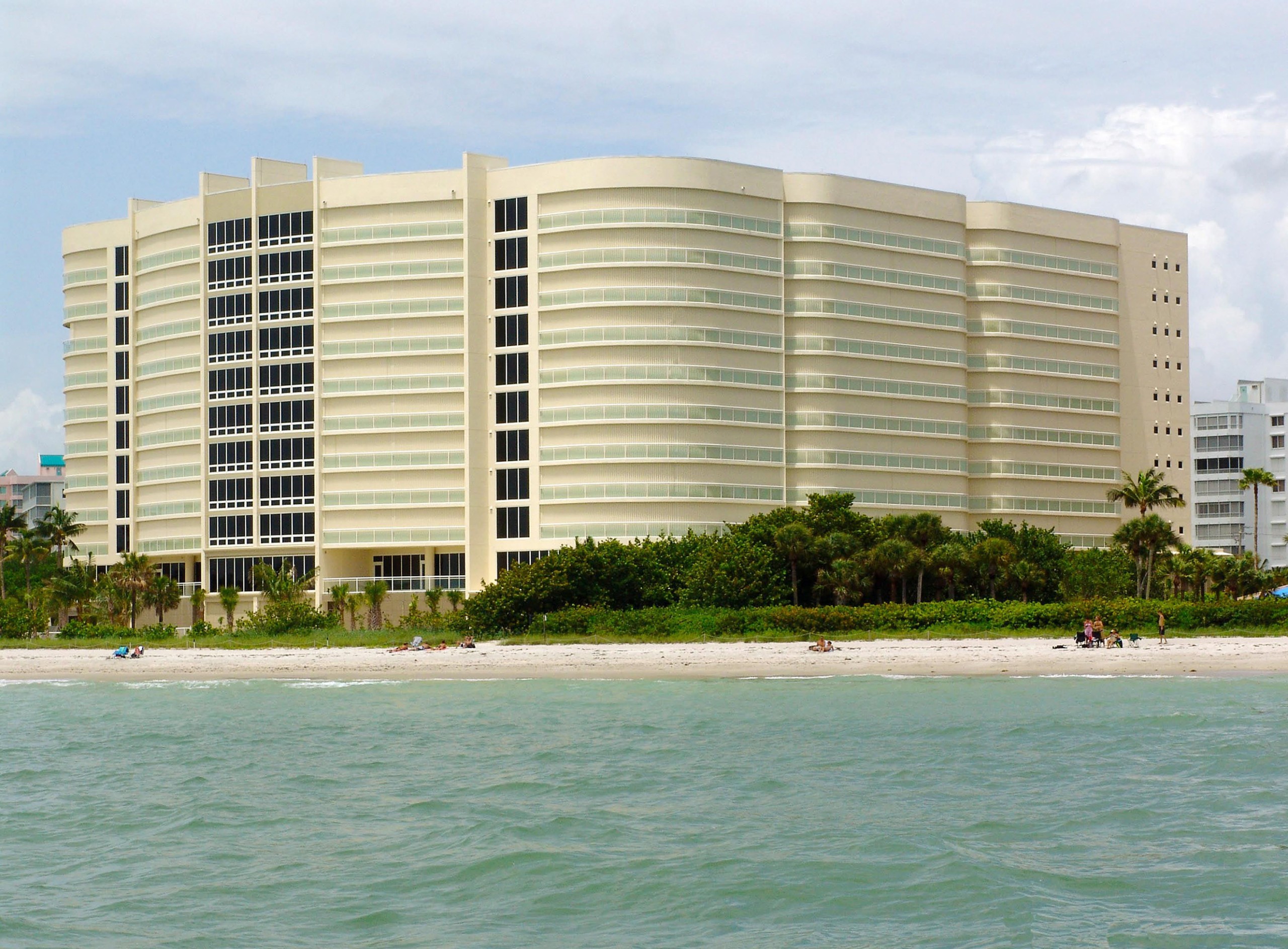 High Velocity Hurricane Shutter Systems - Moraya Bay Residences Building With Hurricane Shutters in Florida
